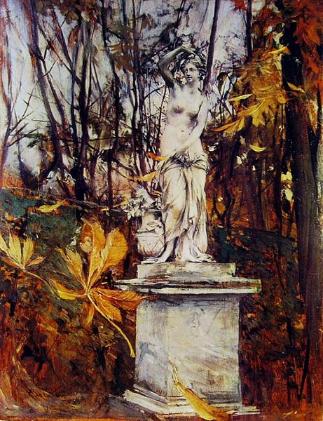 Giovanni Boldini Statue in the Parc of Versailles 1909