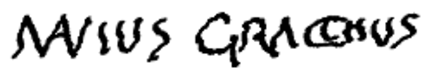 Manius Gracchus Unterschrift