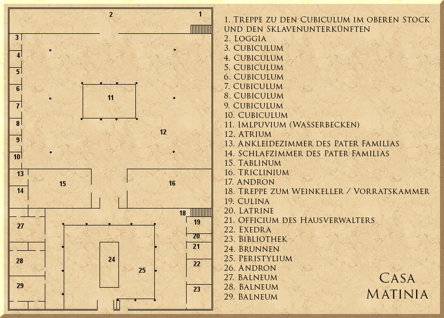 Grundriss der Casa Matinia